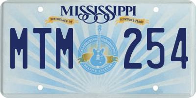 MS license plate MTM254