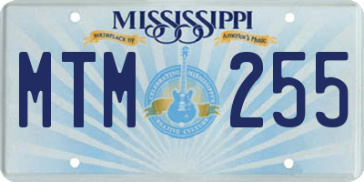 MS license plate MTM255