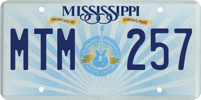 MS license plate MTM257
