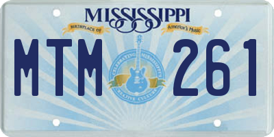 MS license plate MTM261