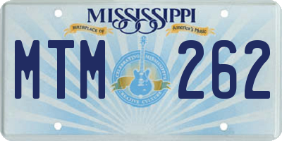 MS license plate MTM262
