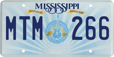 MS license plate MTM266