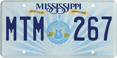 MS license plate MTM267