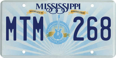 MS license plate MTM268