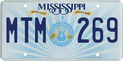 MS license plate MTM269