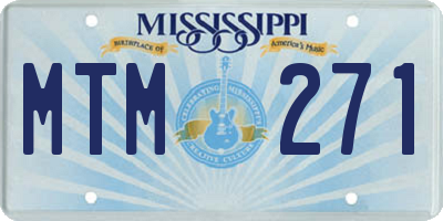 MS license plate MTM271