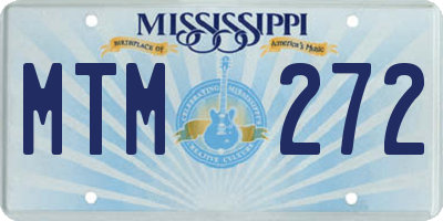 MS license plate MTM272