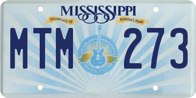 MS license plate MTM273