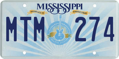 MS license plate MTM274