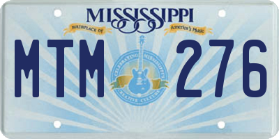 MS license plate MTM276