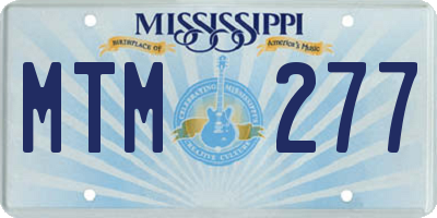 MS license plate MTM277