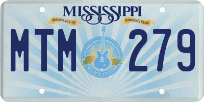 MS license plate MTM279