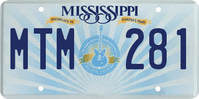 MS license plate MTM281