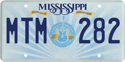 MS license plate MTM282