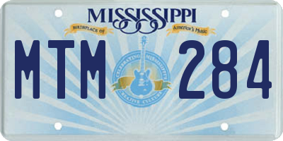 MS license plate MTM284