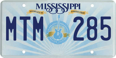 MS license plate MTM285