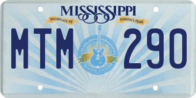MS license plate MTM290