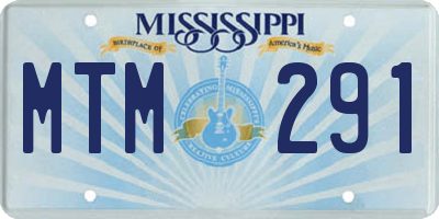 MS license plate MTM291