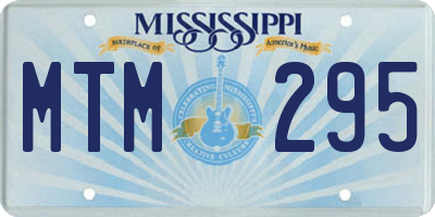 MS license plate MTM295