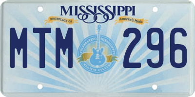 MS license plate MTM296