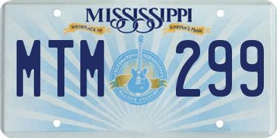 MS license plate MTM299