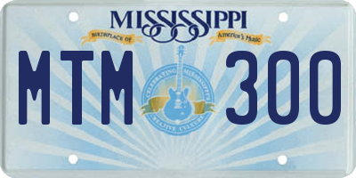 MS license plate MTM300