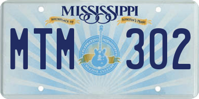MS license plate MTM302