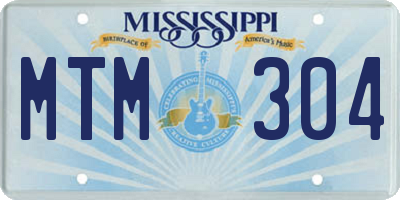 MS license plate MTM304