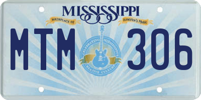 MS license plate MTM306