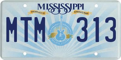 MS license plate MTM313