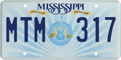 MS license plate MTM317