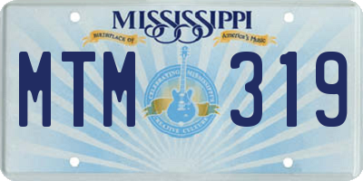 MS license plate MTM319