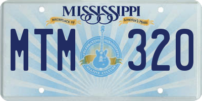 MS license plate MTM320