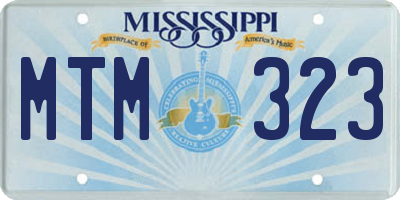 MS license plate MTM323