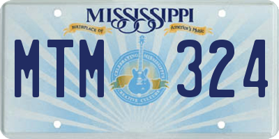 MS license plate MTM324