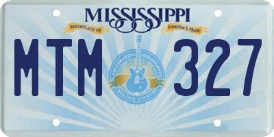 MS license plate MTM327