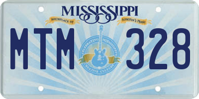 MS license plate MTM328