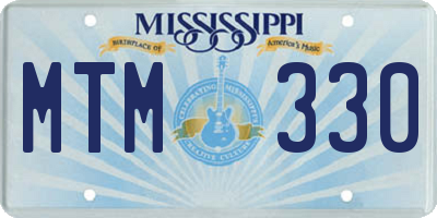 MS license plate MTM330