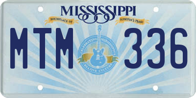 MS license plate MTM336