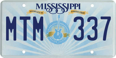 MS license plate MTM337