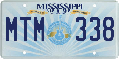 MS license plate MTM338