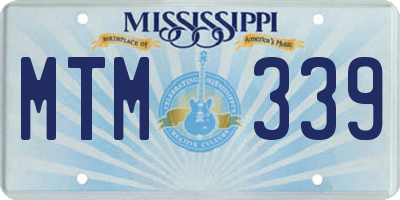 MS license plate MTM339