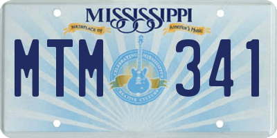 MS license plate MTM341