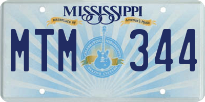 MS license plate MTM344