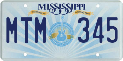 MS license plate MTM345