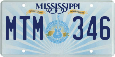 MS license plate MTM346
