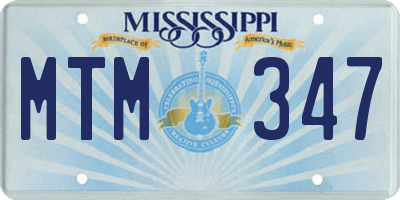 MS license plate MTM347