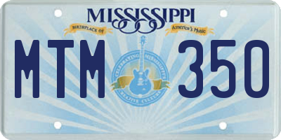 MS license plate MTM350