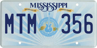 MS license plate MTM356