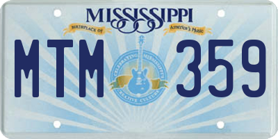 MS license plate MTM359